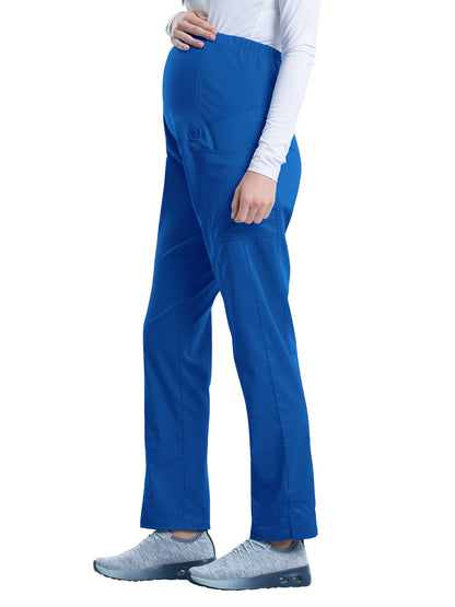 Women's 3-Pocket Maternity Straight Leg Scrub Pant - WW155 - Royal