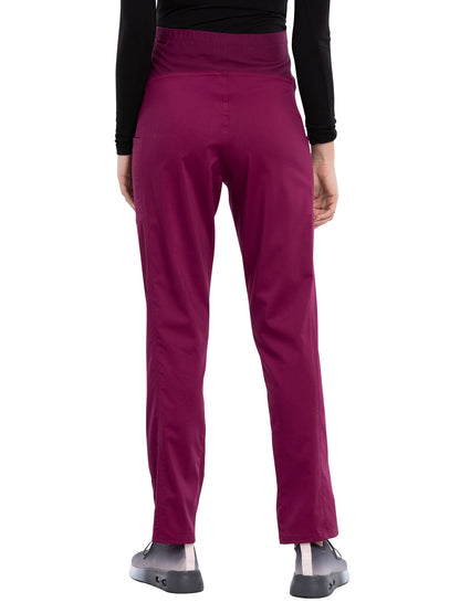 Women's 3-Pocket Maternity Straight Leg Scrub Pant - WW155 - Wine