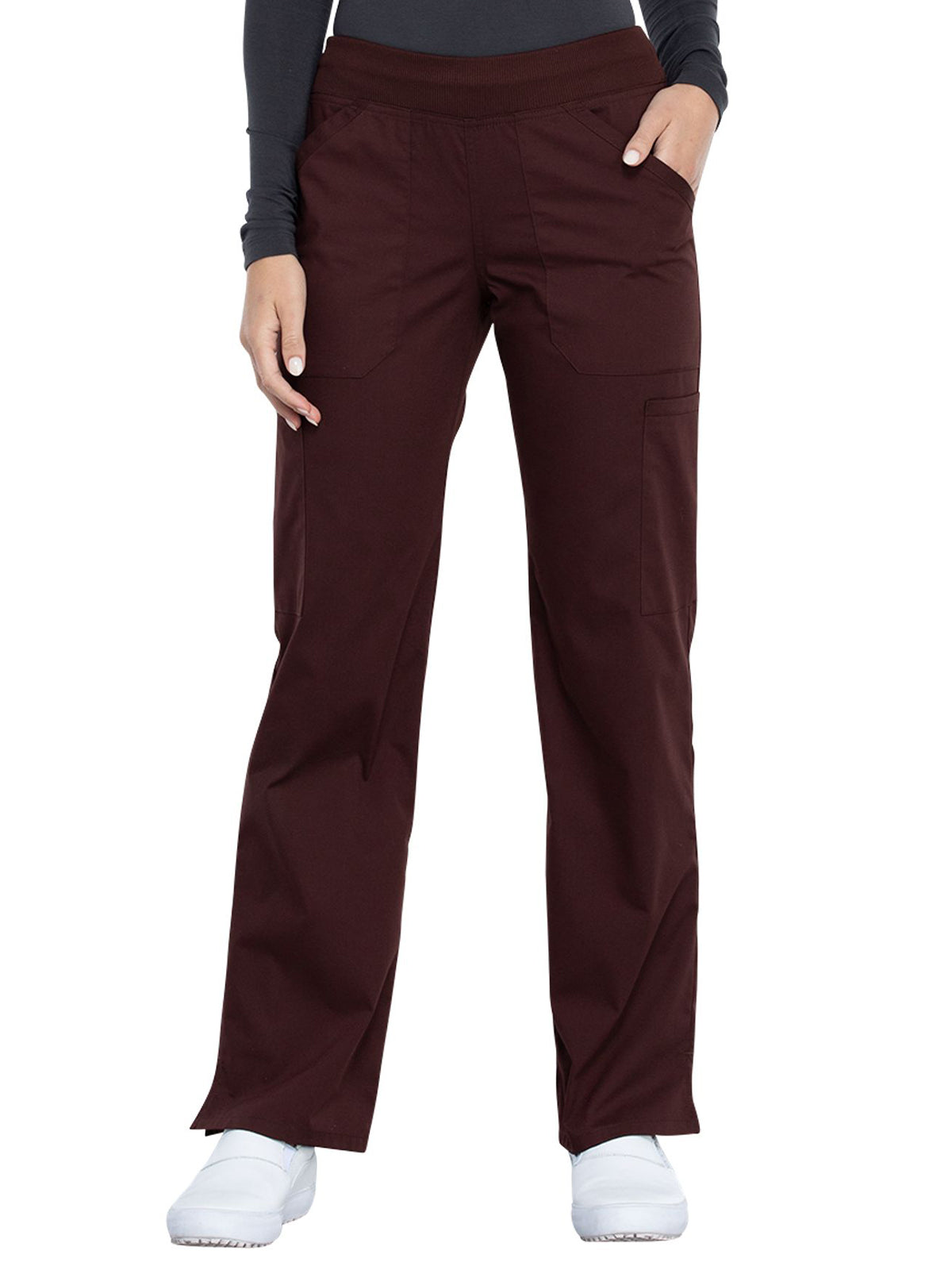 Women's Mid Rise Straight Leg Cargo Pant - WW170 - Espresso