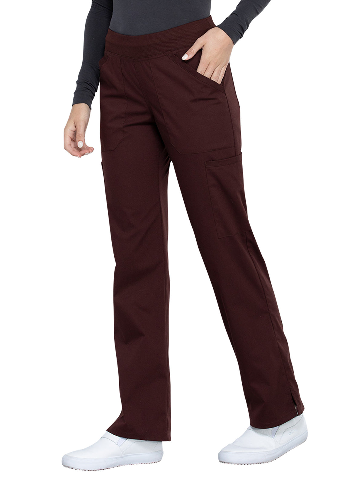 Women's Mid Rise Straight Leg Cargo Pant - WW170 - Espresso