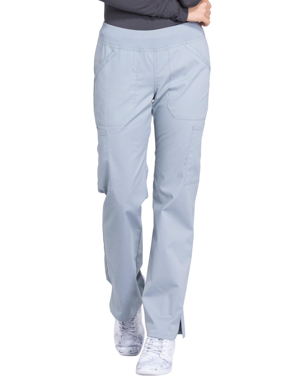 Women's Mid Rise Straight Leg Cargo Pant - WW170 - Grey