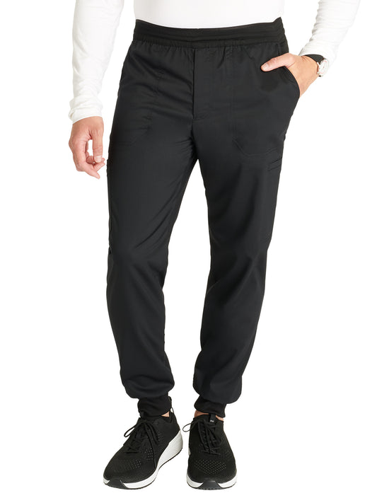 Men's Mid-Rise Pull-On Scrub Pant - WW251 - Black