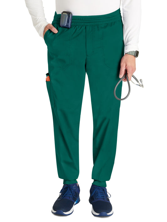 Men's Mid-Rise Pull-On Scrub Pant - WW251 - Hunter Green