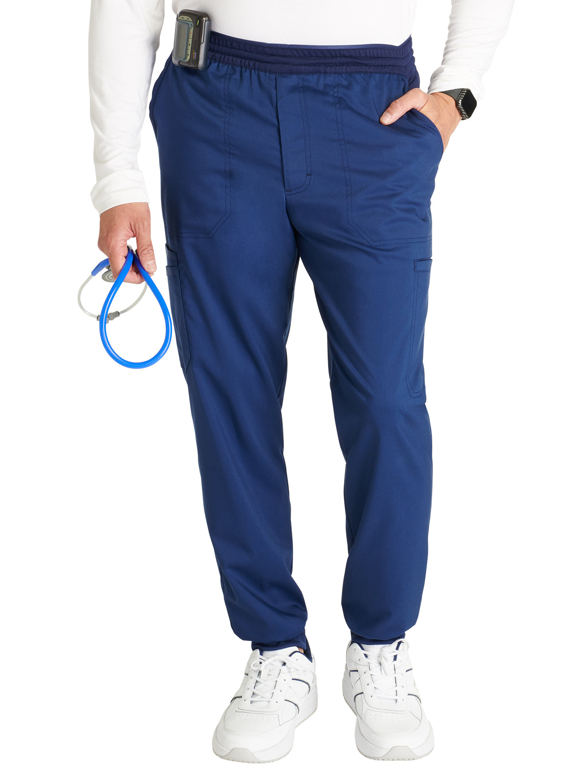 Men's Mid-Rise Pull-On Scrub Pant - WW251 - Navy