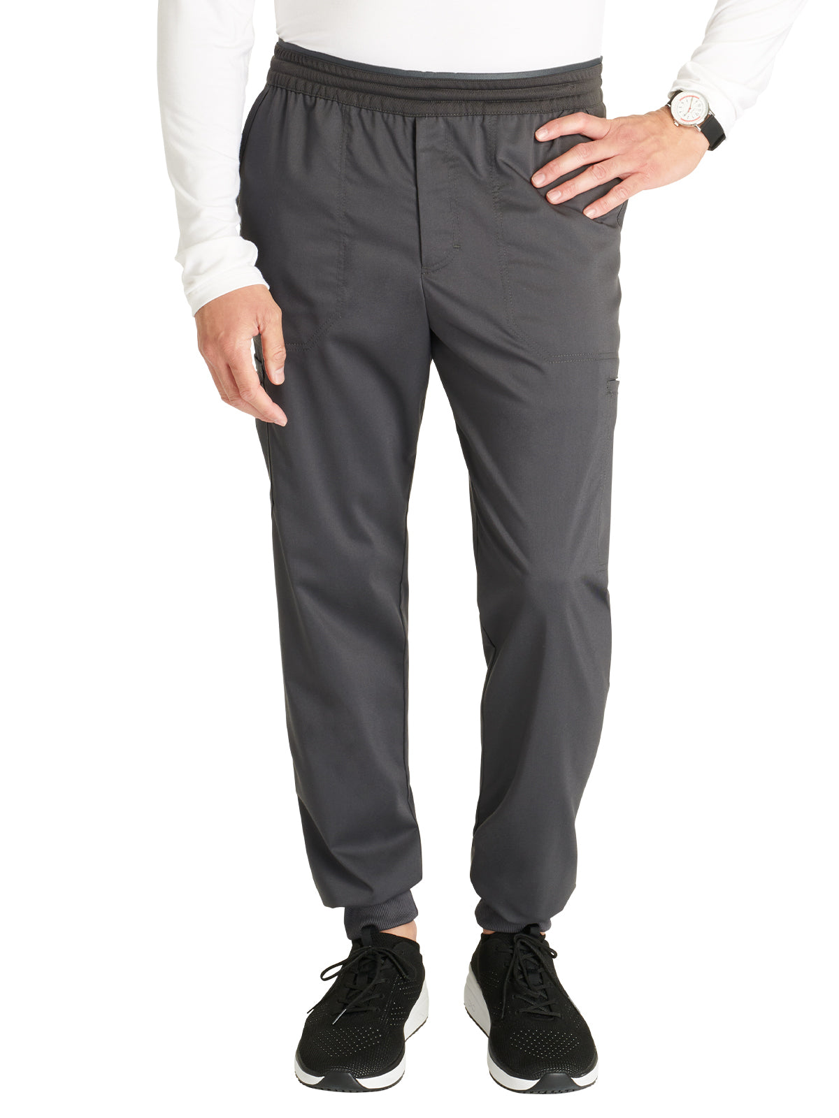 Men's Mid-Rise Pull-On Scrub Pant - WW251 - Pewter