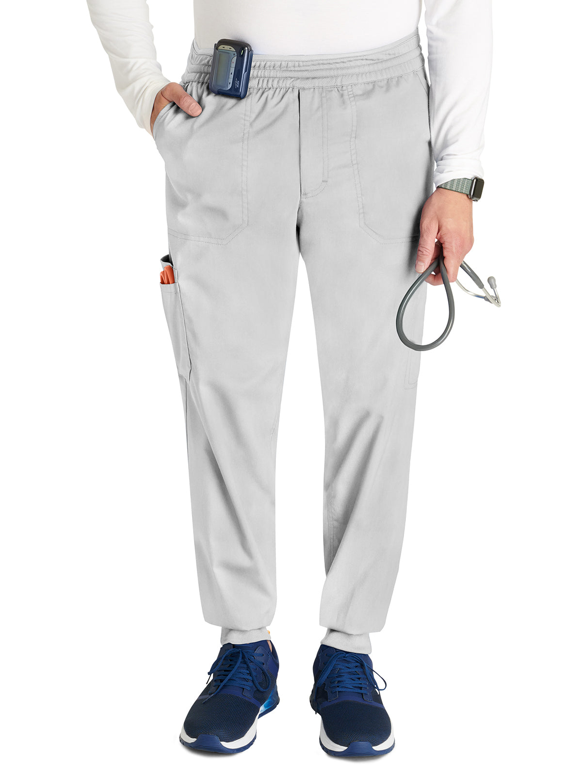 Men's Mid-Rise Pull-On Scrub Pant - WW251 - White