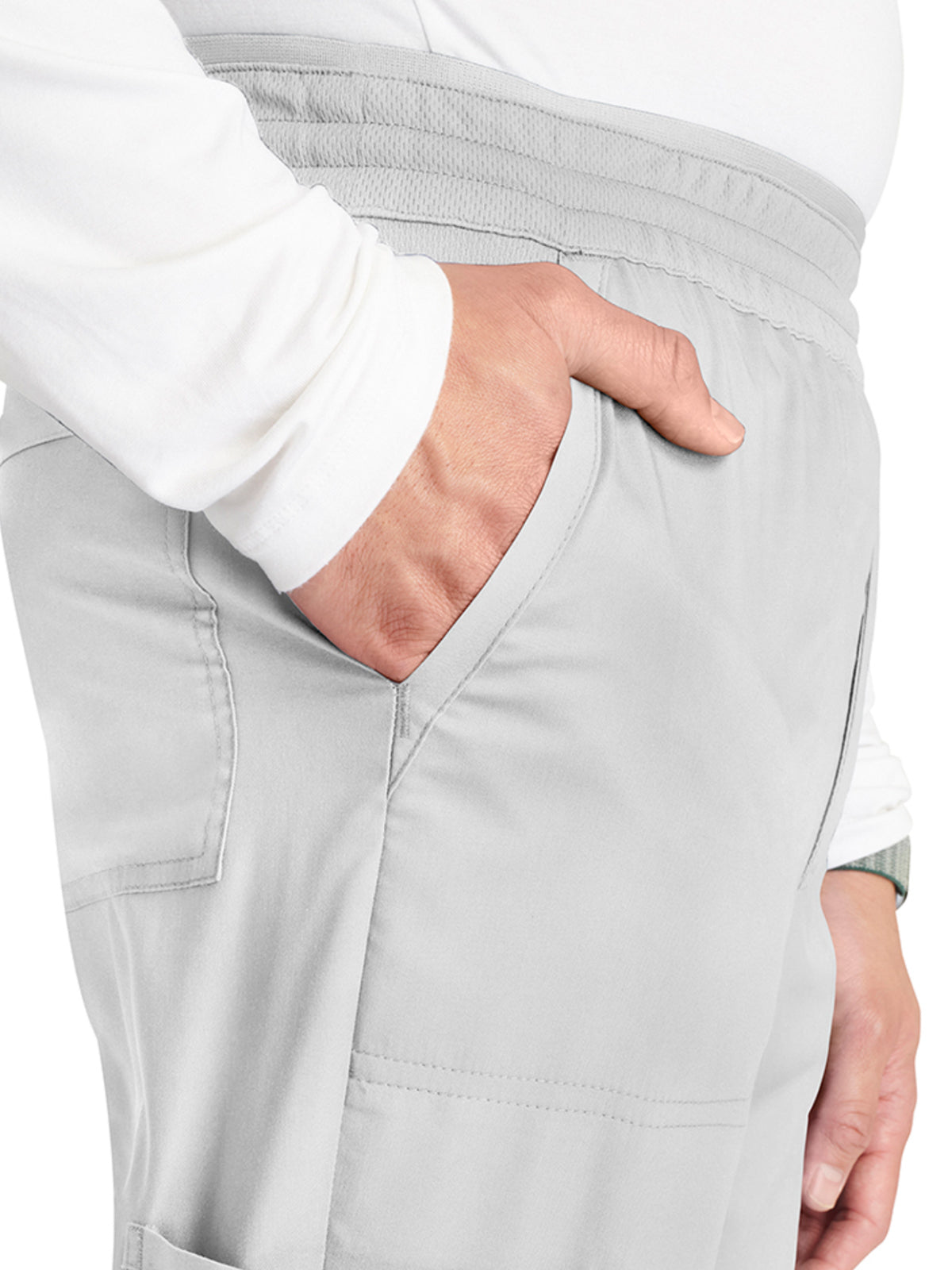 Men's Mid-Rise Pull-On Scrub Pant - WW251 - White