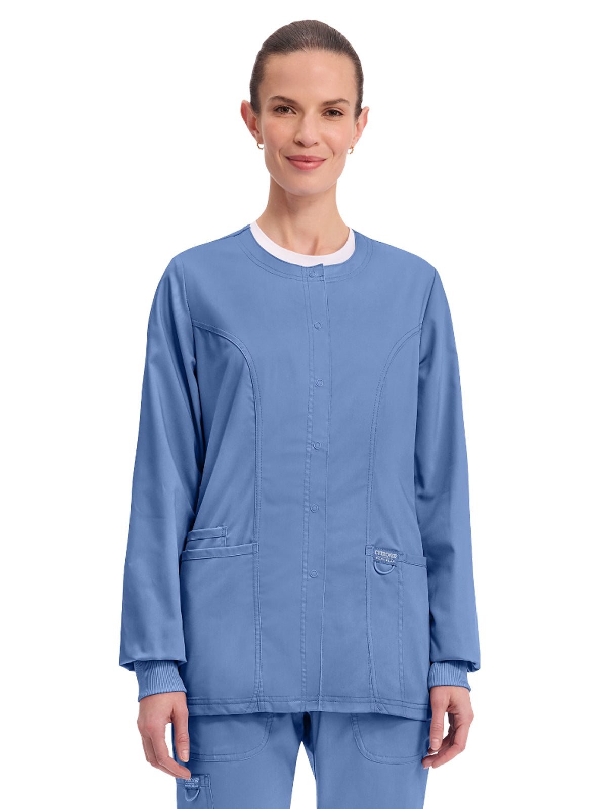 Women's 3-Pocket Snap Front Jacket - WW310 - Ciel