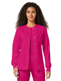 Women's 3-Pocket Snap Front Jacket - WW310 - Electric Pink