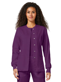Women's 3-Pocket Snap Front Jacket - WW310 - Eggplant