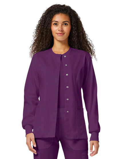 Women's 3-Pocket Snap Front Jacket - WW310 - Eggplant