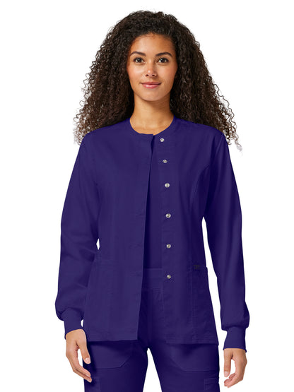 Women's 3-Pocket Snap Front Jacket - WW310 - Grape