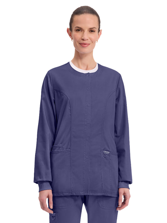 Women's 3-Pocket Snap Front Jacket - WW310 - Grape