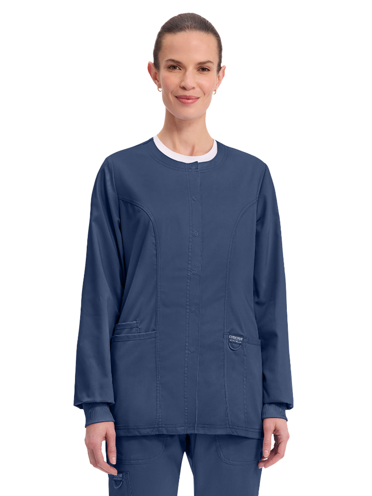 Women's 3-Pocket Snap Front Jacket - WW310 - Navy