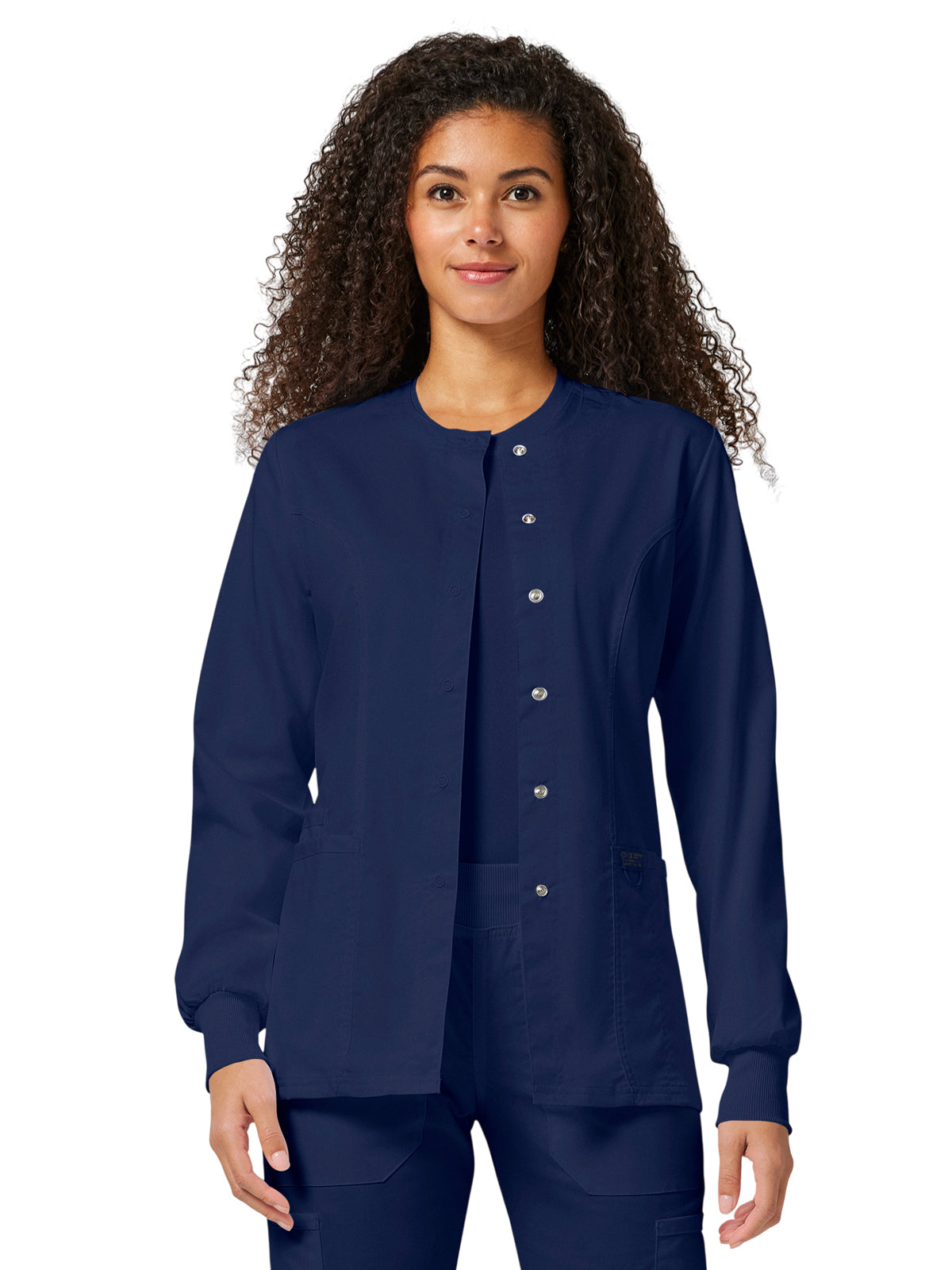 Women's 3-Pocket Snap Front Jacket - WW310 - Navy