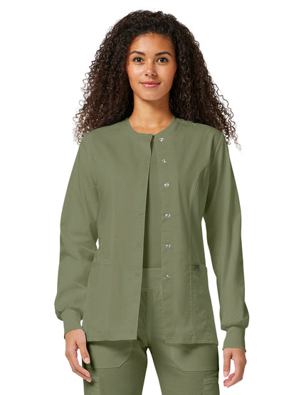 Women's 3-Pocket Snap Front Jacket - WW310 - Olive