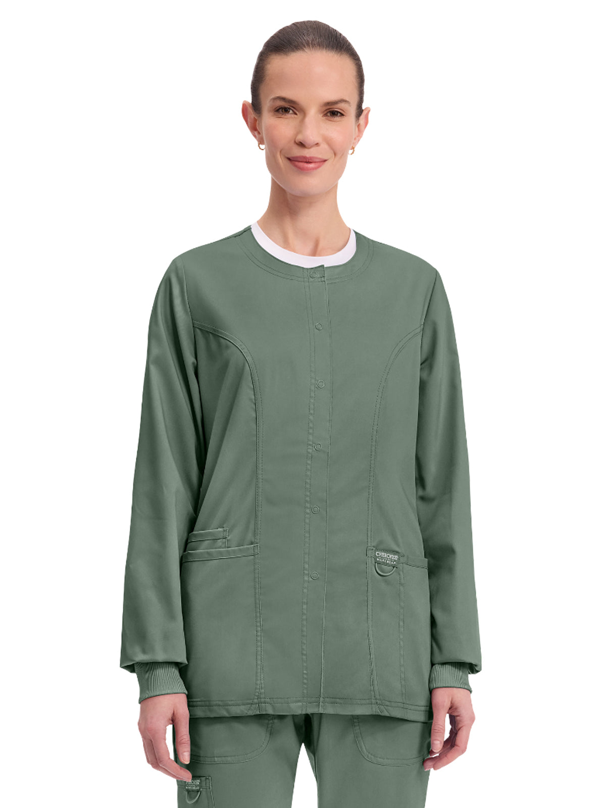 Women's 3-Pocket Snap Front Jacket - WW310 - Olive