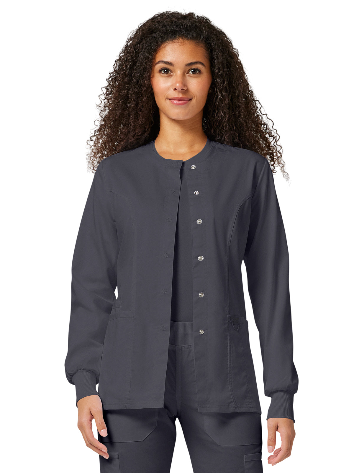 Women's 3-Pocket Snap Front Jacket - WW310 - Pewter