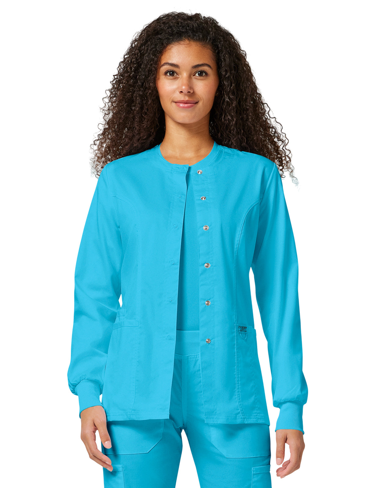 Women's 3-Pocket Snap Front Jacket - WW310 - Turquoise