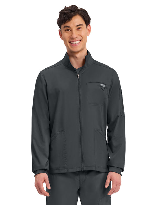 Men's 5-Pocket Zip Front Jacket - WW320 - Black