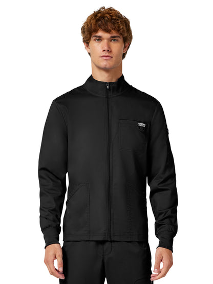 Men's 5-Pocket Zip Front Jacket - WW320 - Black