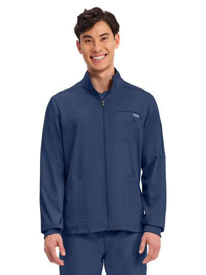 Men's 5-Pocket Zip Front Jacket - WW320 - Navy