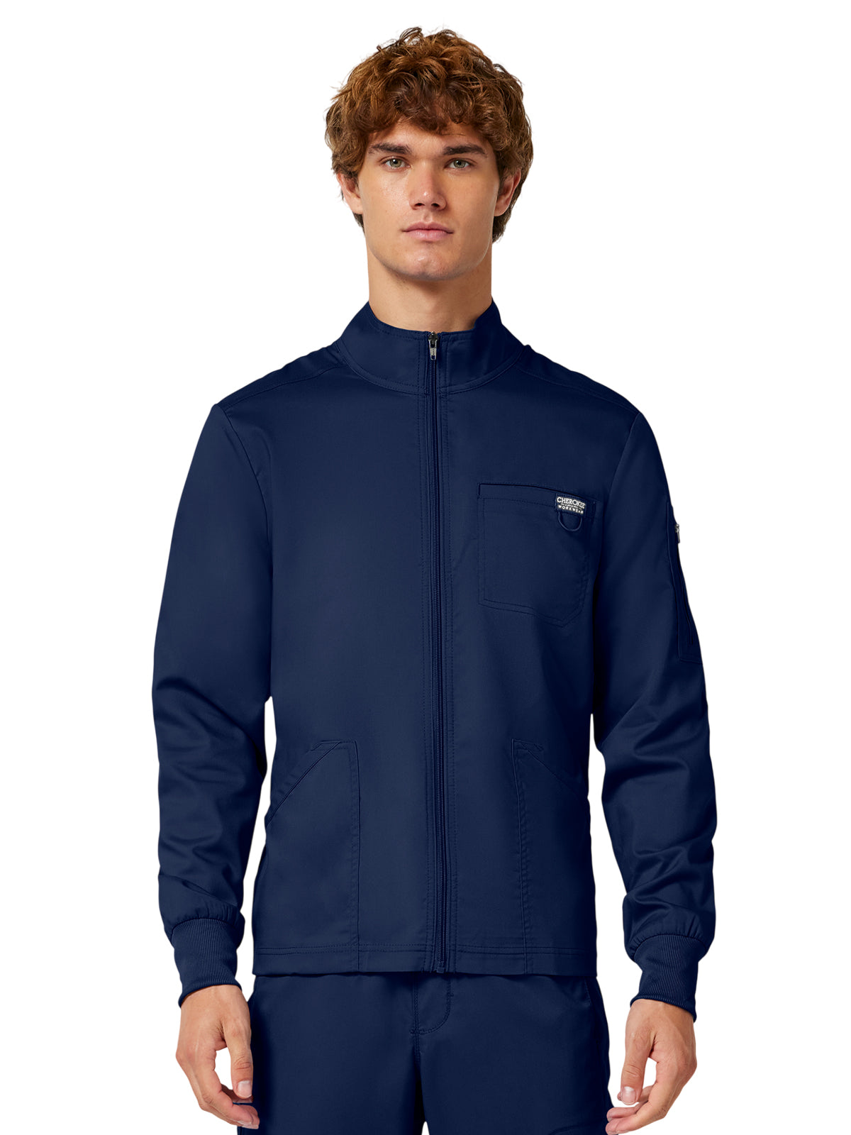 Men's 5-Pocket Zip Front Jacket - WW320 - Navy