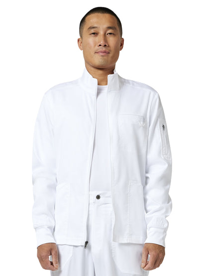 Men's 5-Pocket Zip Front Jacket - WW320 - White