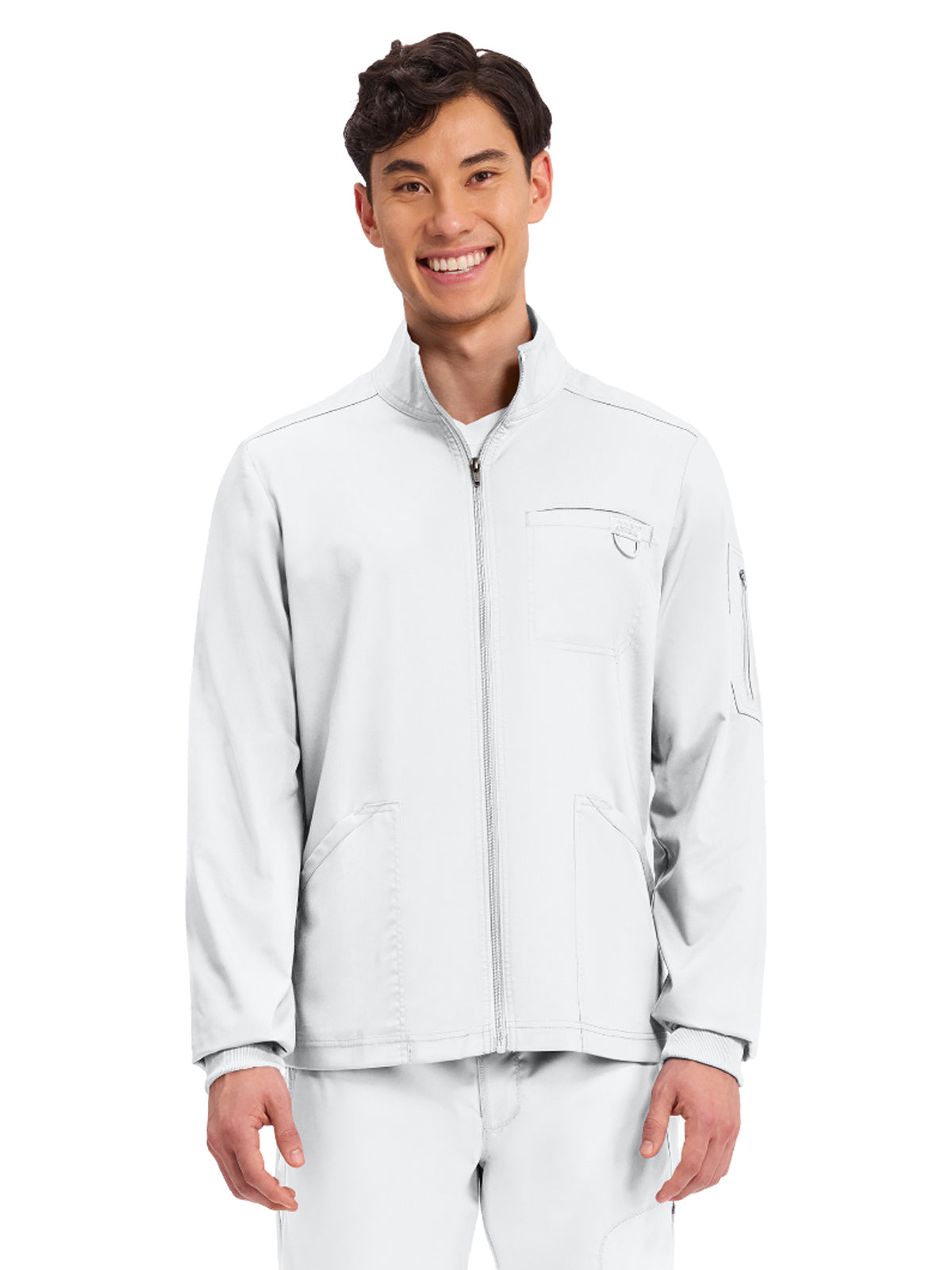 Men's 5-Pocket Zip Front Jacket - WW320 - White