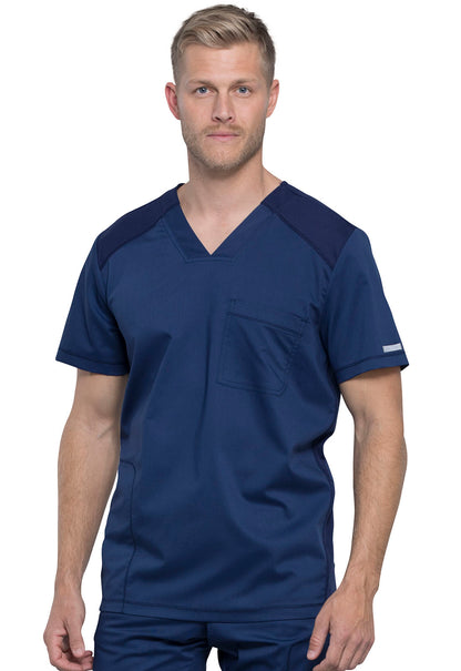 Men's 2-Pocket V-Neck Top - WW603 - Navy