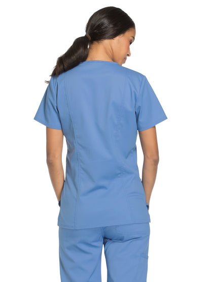 Women's 3-Pocket V-Neck Scrub Top - WW620 - Ciel