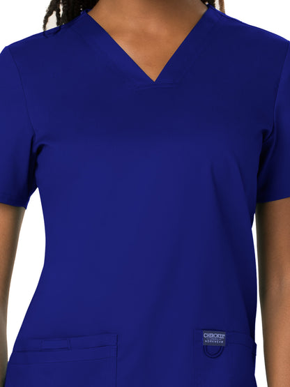 Women's 3-Pocket V-Neck Scrub Top - WW620 - Galaxy Blue