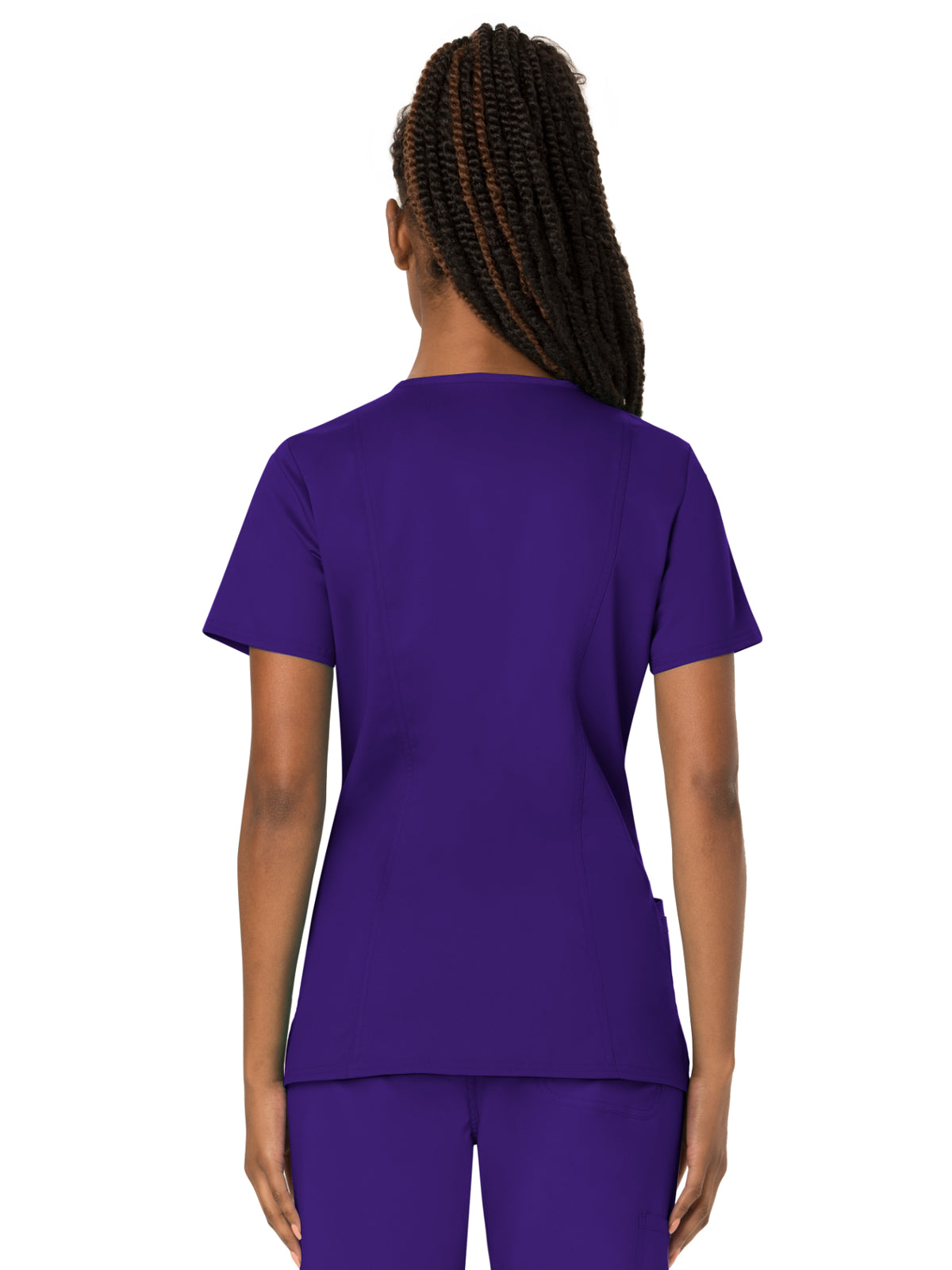 Women's 3-Pocket V-Neck Scrub Top - WW620 - Grape