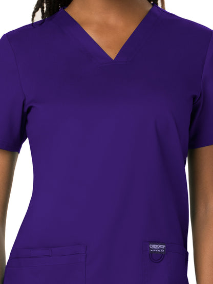 Women's 3-Pocket V-Neck Scrub Top - WW620 - Grape