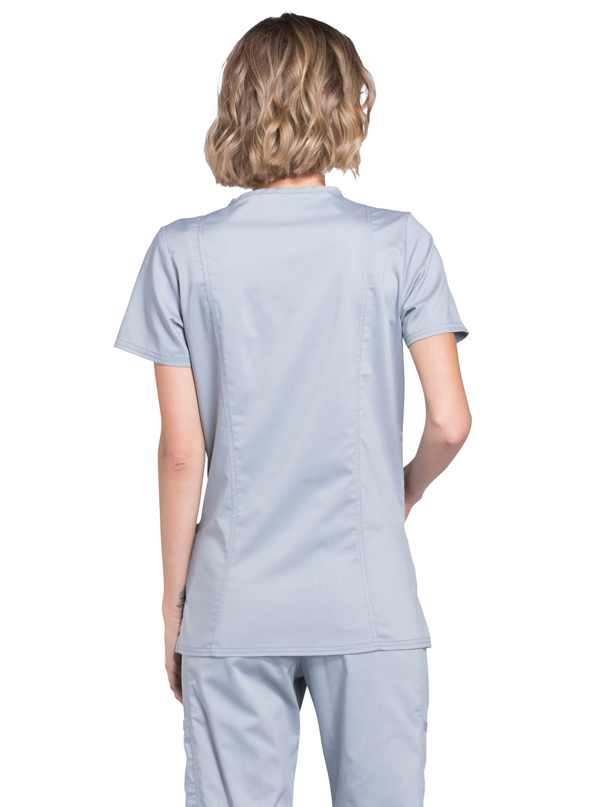 Women's 3-Pocket V-Neck Scrub Top - WW620 - Grey