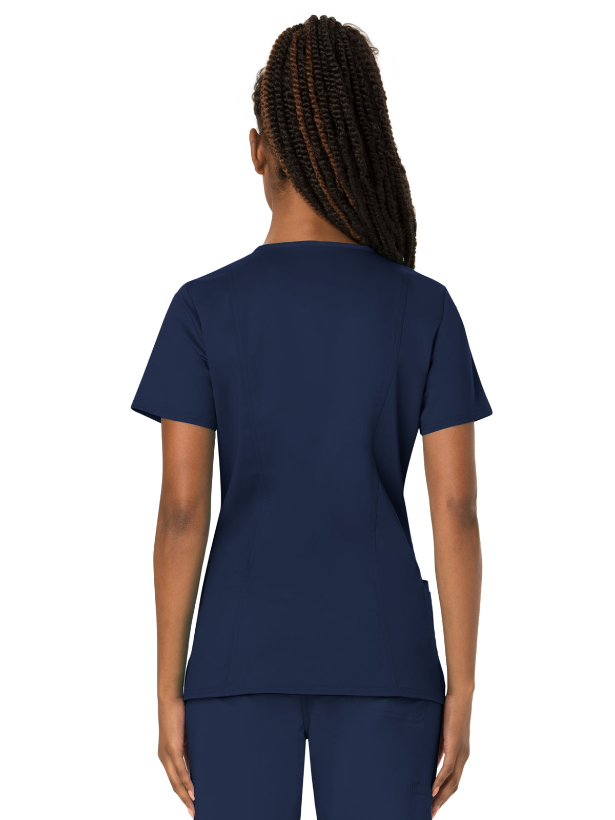 Women's 3-Pocket V-Neck Scrub Top - WW620 - Navy