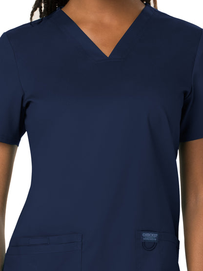 Women's 3-Pocket V-Neck Scrub Top - WW620 - Navy