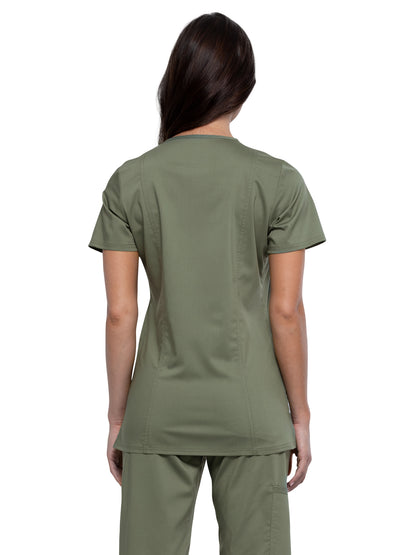 Women's 3-Pocket V-Neck Scrub Top - WW620 - Olive