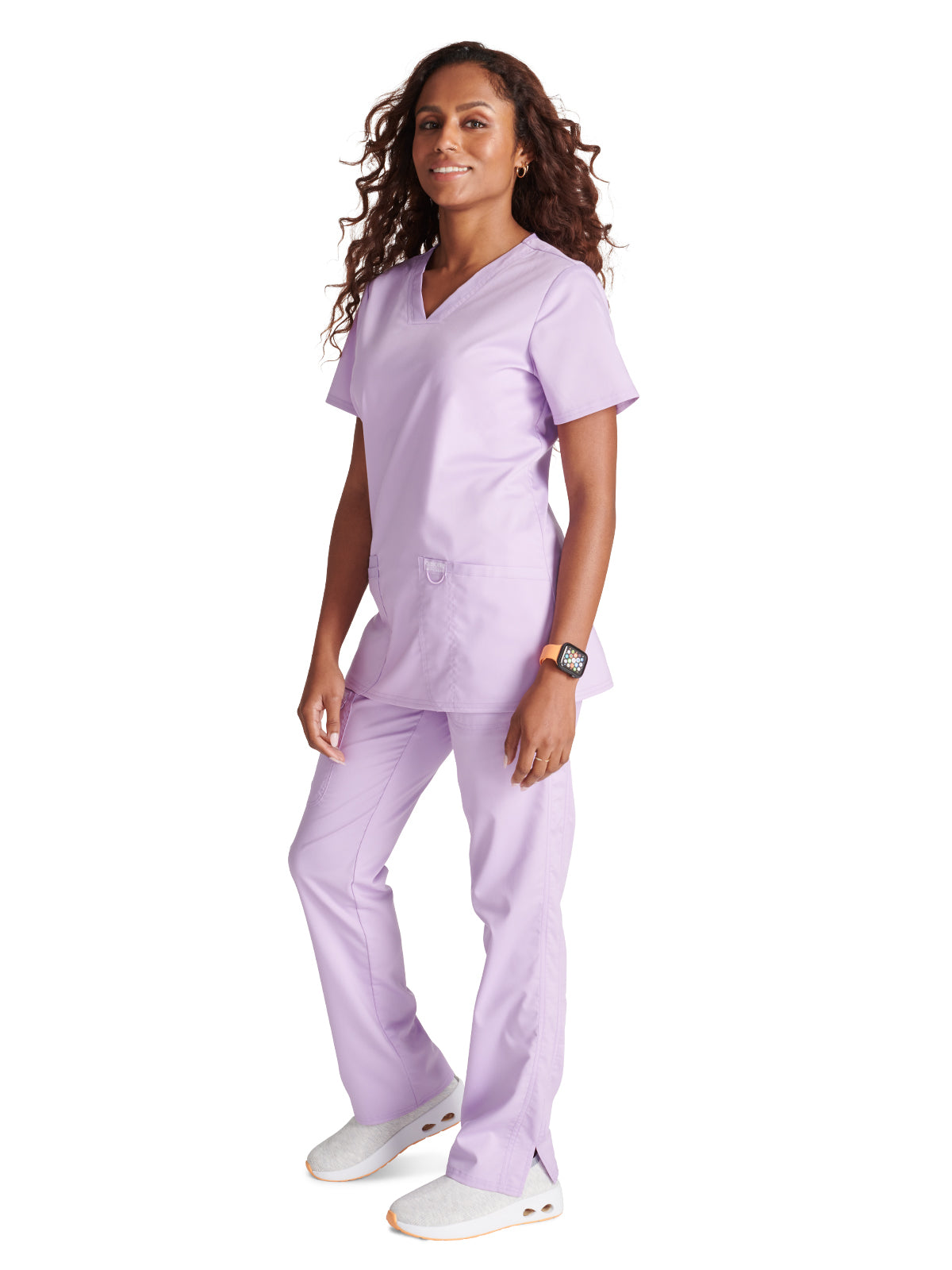 Women's 3-Pocket V-Neck Scrub Top - WW620 - Purple Freesia