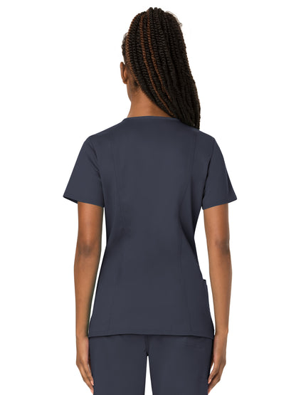 Women's 3-Pocket V-Neck Scrub Top - WW620 - Pewter