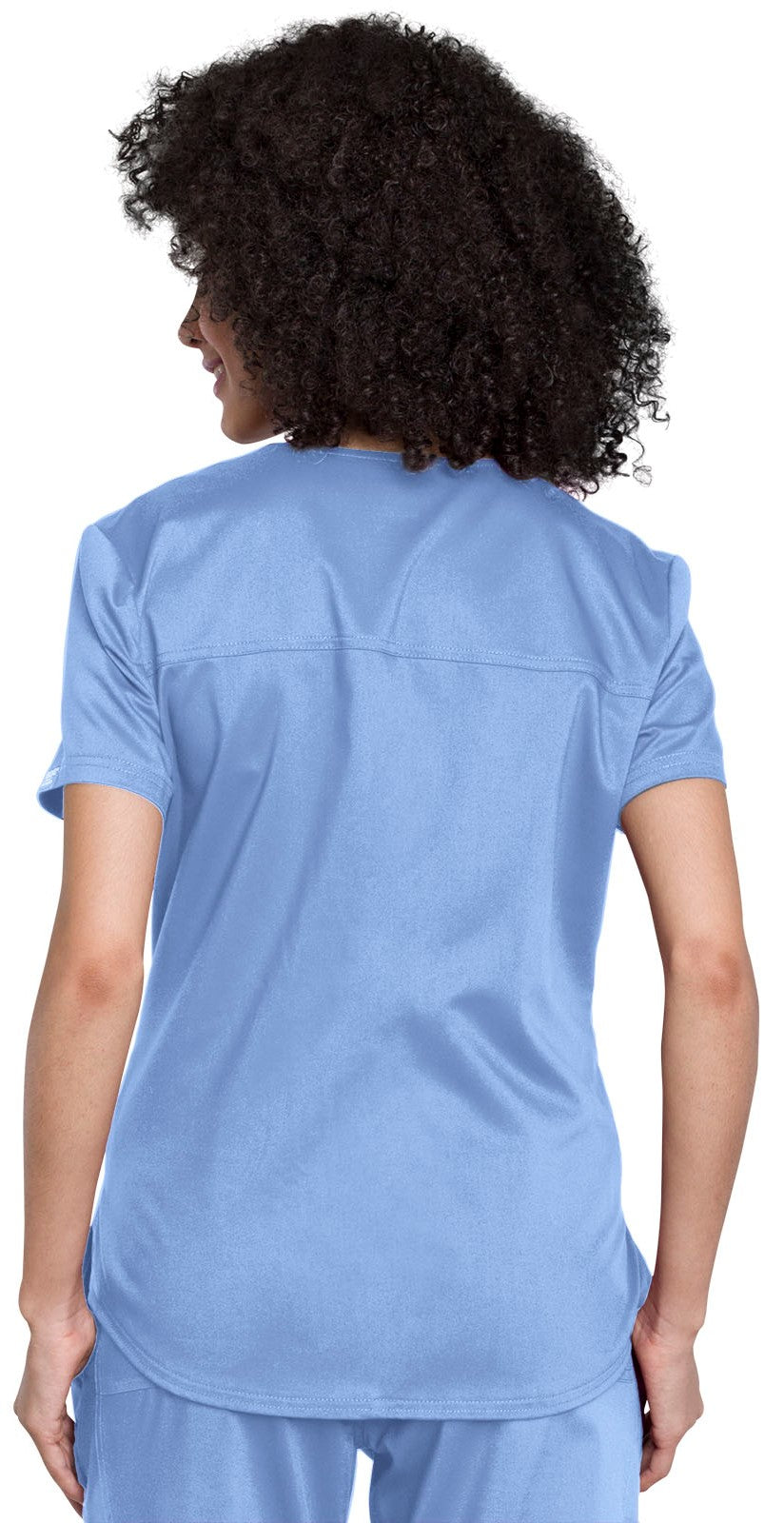 Women's 1-Pocket Tuckable V-Neck O.R. Top - WW657 - Ciel Blue