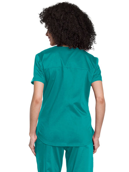 Women's 1-Pocket Tuckable V-Neck O.R. Top - WW657 - Teal Blue