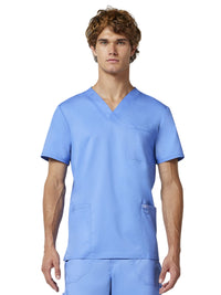 Men's 3-Pocket V-Neck Top - WW670 - Ciel Blue
