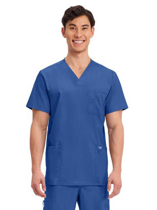 Men's 3-Pocket V-Neck Top - WW670 - Galaxy Blue