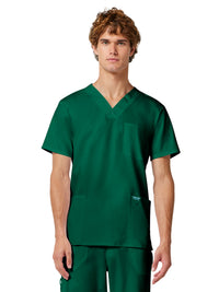 Men's 3-Pocket V-Neck Top - WW670 - Hunter Green