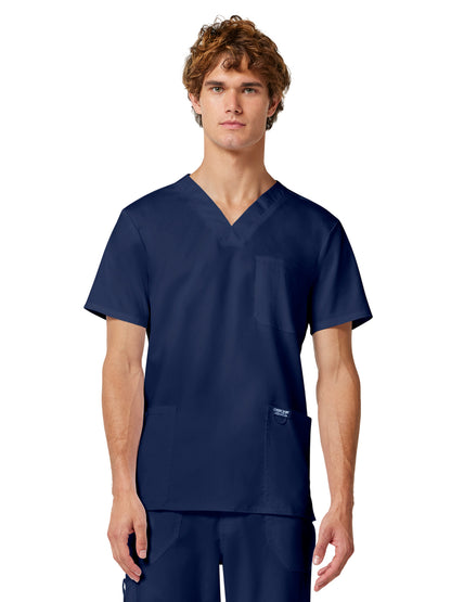 Men's 3-Pocket V-Neck Top - WW670 - Navy
