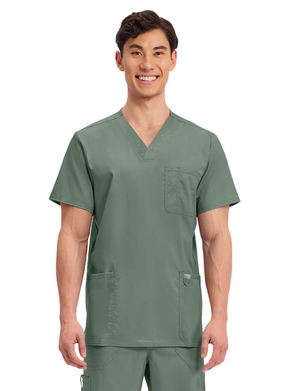 Men's 3-Pocket V-Neck Top - WW670 - Olive