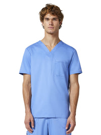 Men's 1-Pocket Tuckable V-Neck Top - WW690 - Ciel Blue