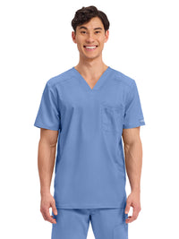 Men's 1-Pocket Tuckable V-Neck Top - WW690 - Ciel Blue