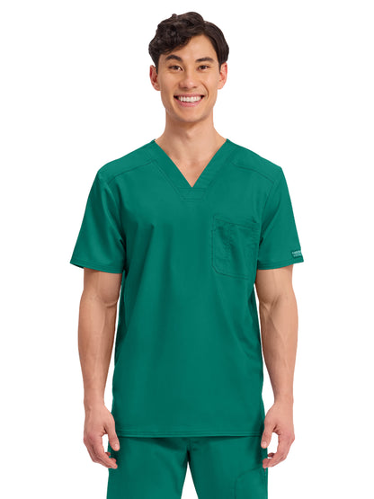 Men's 1-Pocket Tuckable V-Neck Top - WW690 - Hunter Green